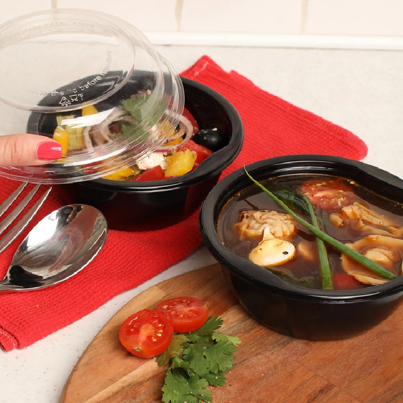 товар Контейнер круглый PP, черный, 150*55 мм, 600 мл, серия СпК-150 PK15060